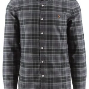 Farah Brewer LS Check - Battleship Grey