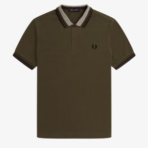 Fred Perry Striped Collar Polo Shirt