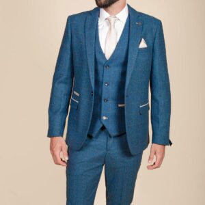 Marc Darcy Dion Blue 3 Piece Suit