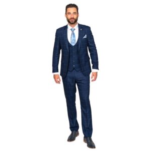 Marc Darcy Edinson Navy/Sky 3 Piece Suit