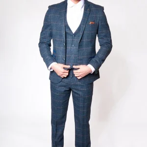 Marc Darcy Scott 3 Piece Suit - Blue