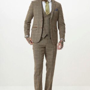 Marc Darcy Ted 3 Piece Suit - Tan