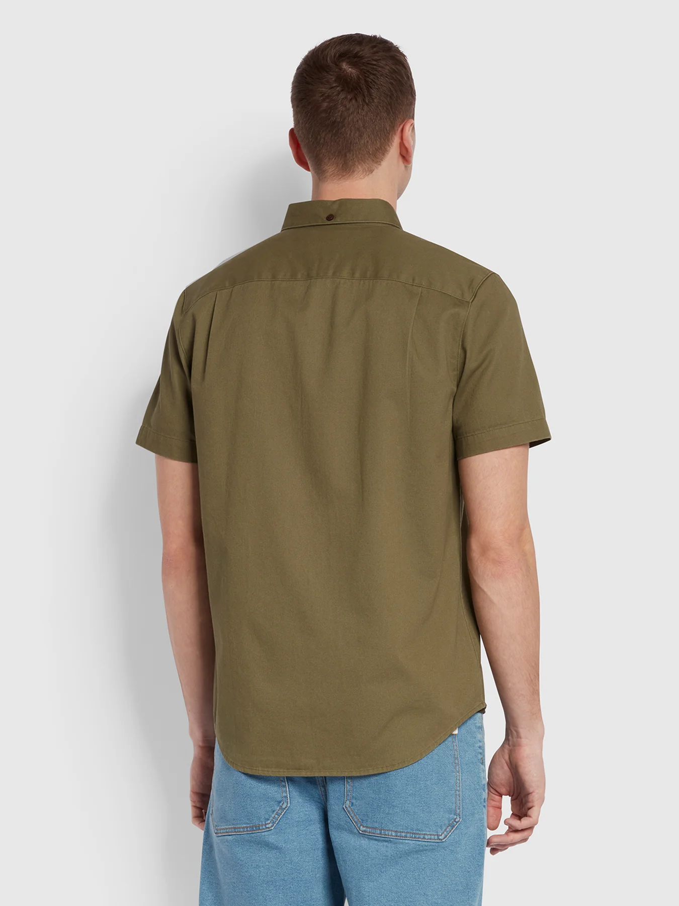 Farah Merrick Twill Overshirt - Uniform Green - Image 2