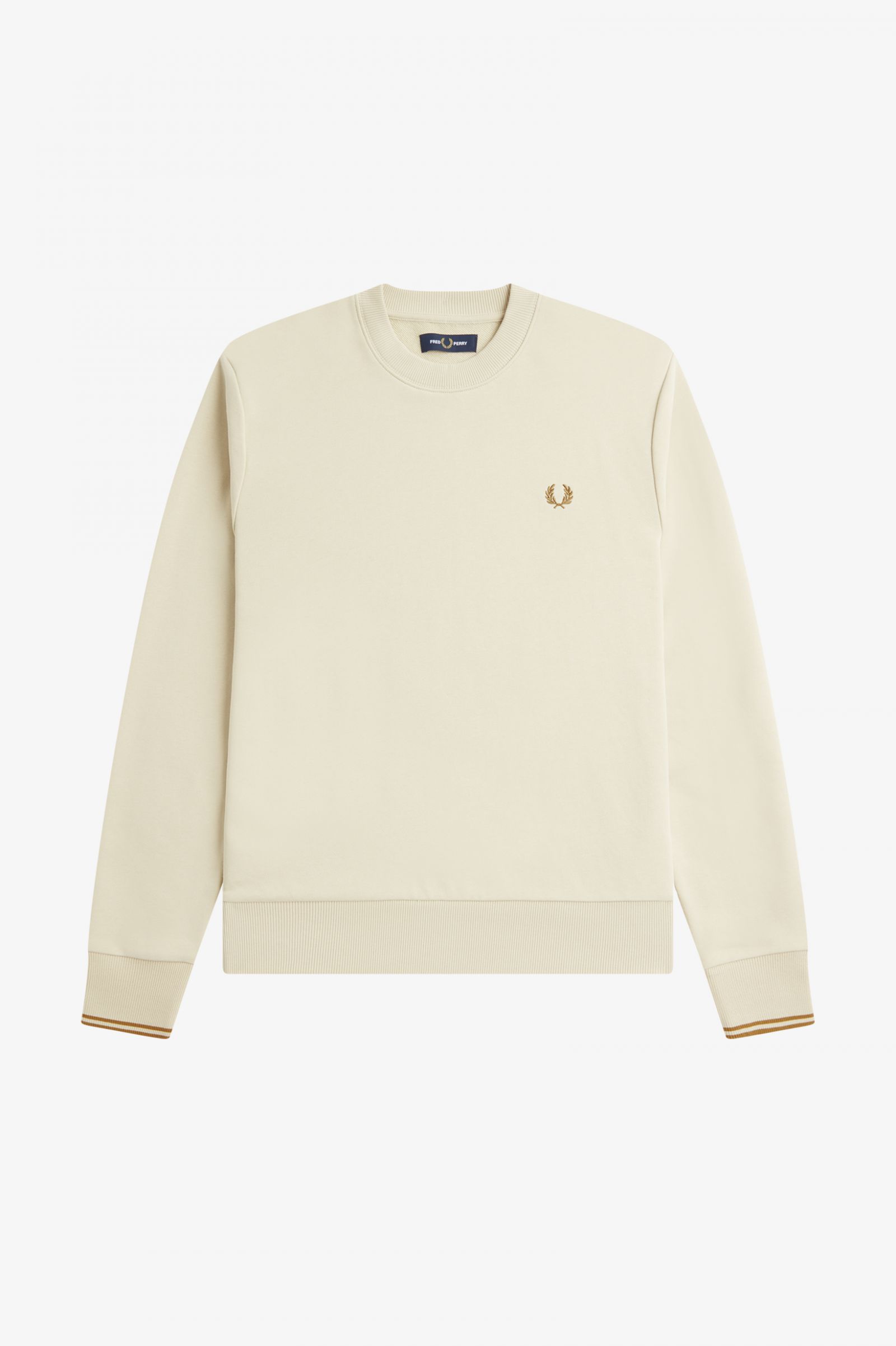 Fred Perry M7535 Crew Neck Sweatshirt - Oatmeal