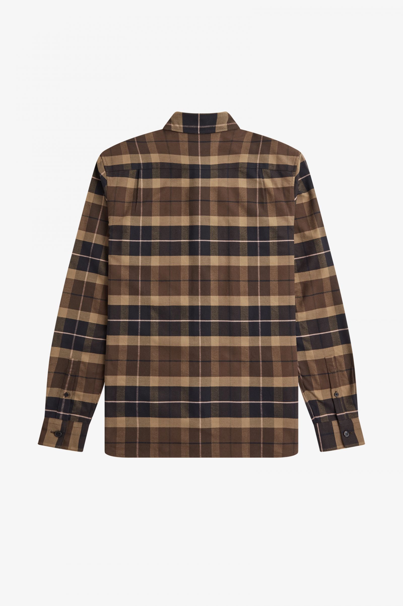 Fred Perry M6643 Tartan Shirt - Burnt Tobacco - Image 2