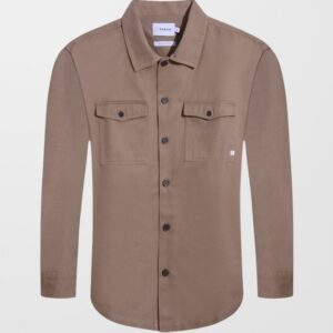 Farah Peters LS Twill Overshirt - Beige
