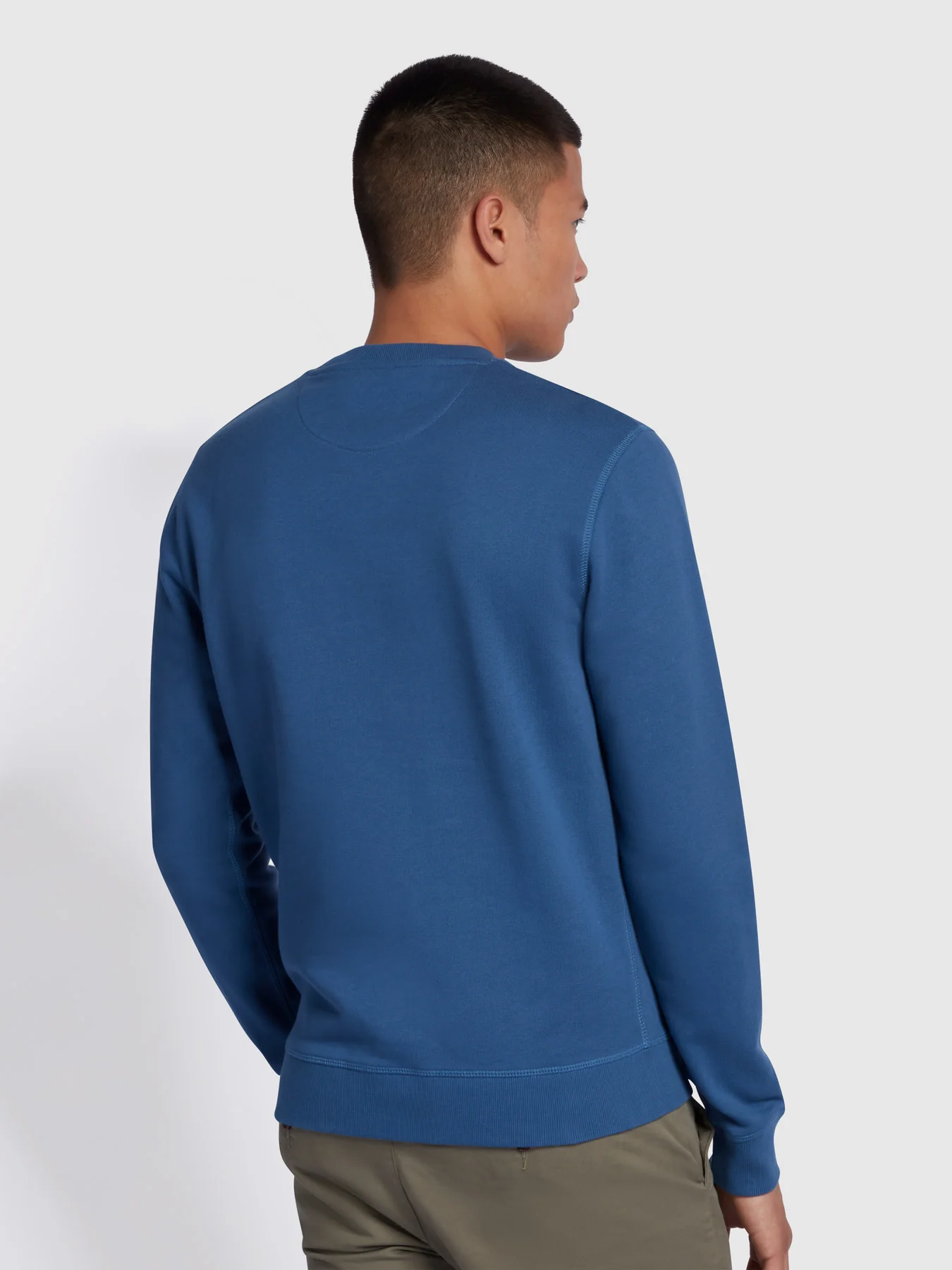 Farah Slim Fit Tim Sweatshirt - Steel Blue - Image 2