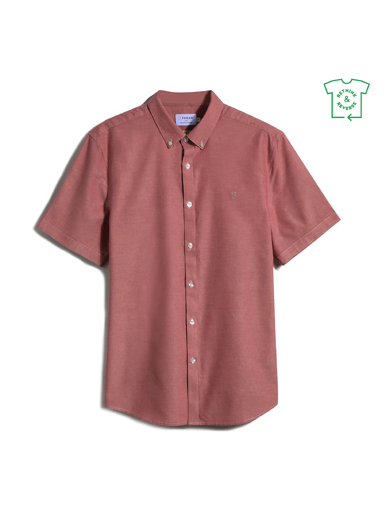 Farah Brewer SS Shirt - Clay Red