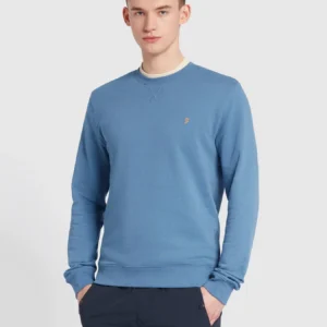 Farah Slim Fit Tim Sweatshirt - Sheaf Blue