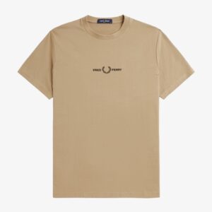 Fred Perry M4580 Embroidered Tee - Warm Stone