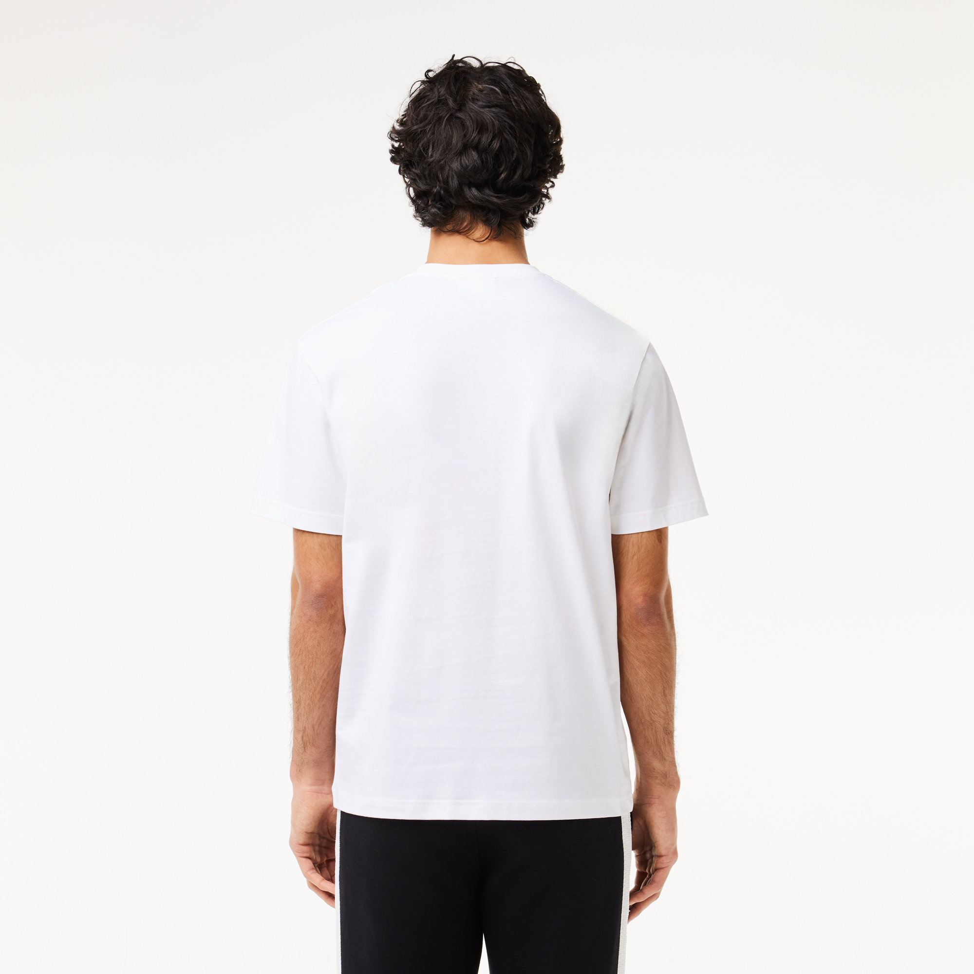 Lacoste TH7411 Contrast Print Tee - White - Image 2