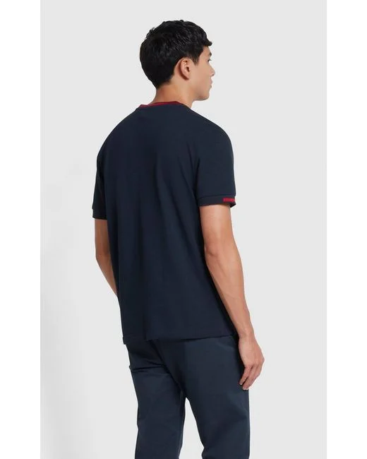 Farah Bedingfield Tipping Tee - True Navy - Image 2