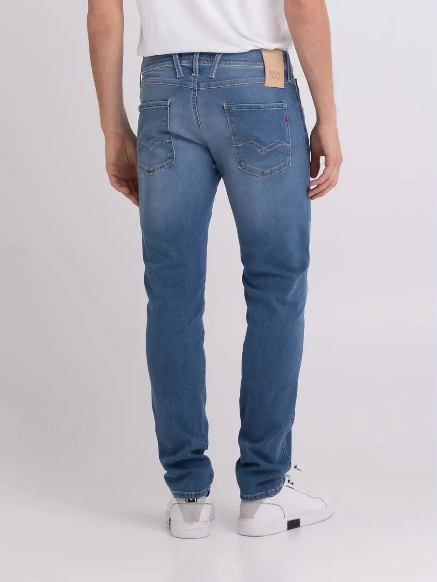 Replay Hyperflex Slim Fit Jeans - Medium Blue - Image 2