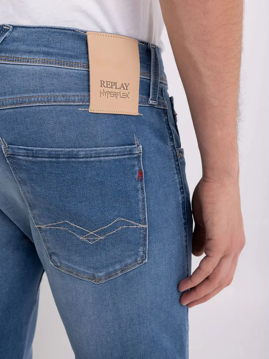 Replay Hyperflex Slim Fit Jeans - Medium Blue - Image 3