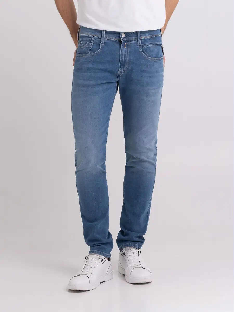 Replay Hyperflex Slim Fit Jeans - Medium Blue