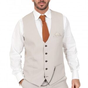 Marc Darcy HM5 Waistcoat - Stone
