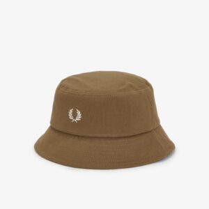 Fred Perry HW6730 Pique Bucket Hat - Stone/Ecru