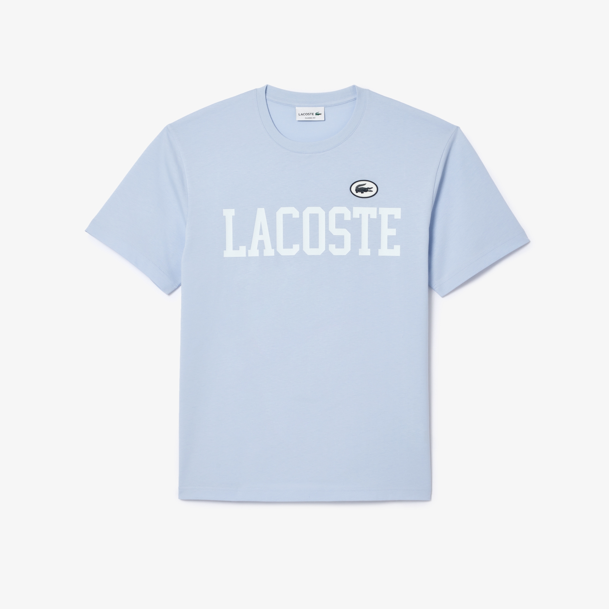 Lacoste TH7411 Contrast Print Tee - Phoenix Blue