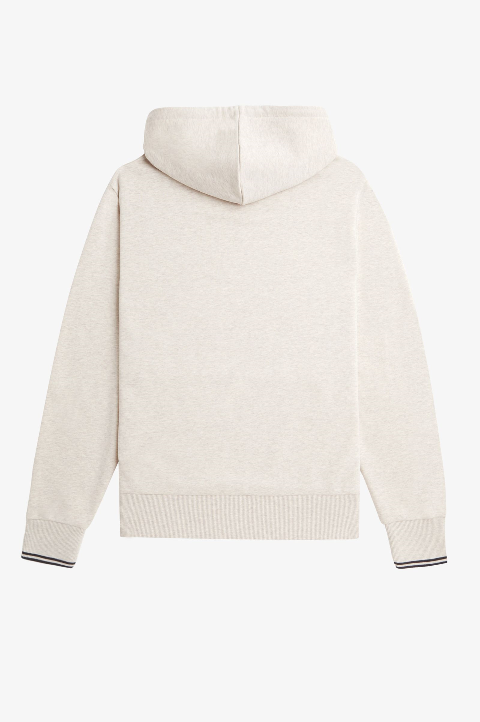 Fred Perry M2643 Hooded Sweatshirt - Porridge Marl/Anchor Grey - Image 2