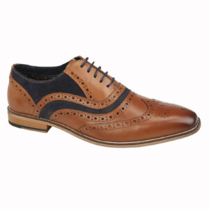 Roamers M001BT Oxford Brogue - Brown/Navy