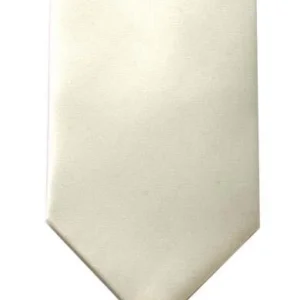 LA Smith Satin Tie and Pocket Square Set - Ecru