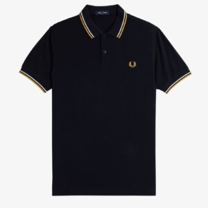 Fred Perry M3600 Twin Tipped Polo - Navy/Ecru/Honeycomb