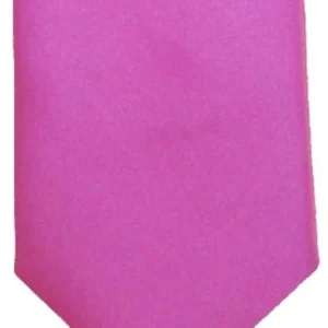 LA Smith Satin Tie and Pocket Square Set - Lipstick Pink
