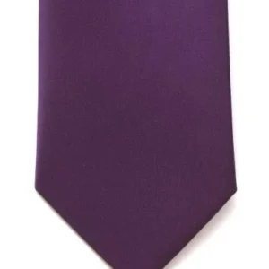 LA Smith Satin Tie and Pocket Square Set - Purple