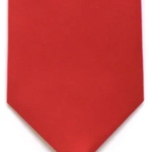LA Smith Satin Tie and Pocket Square Set - Red