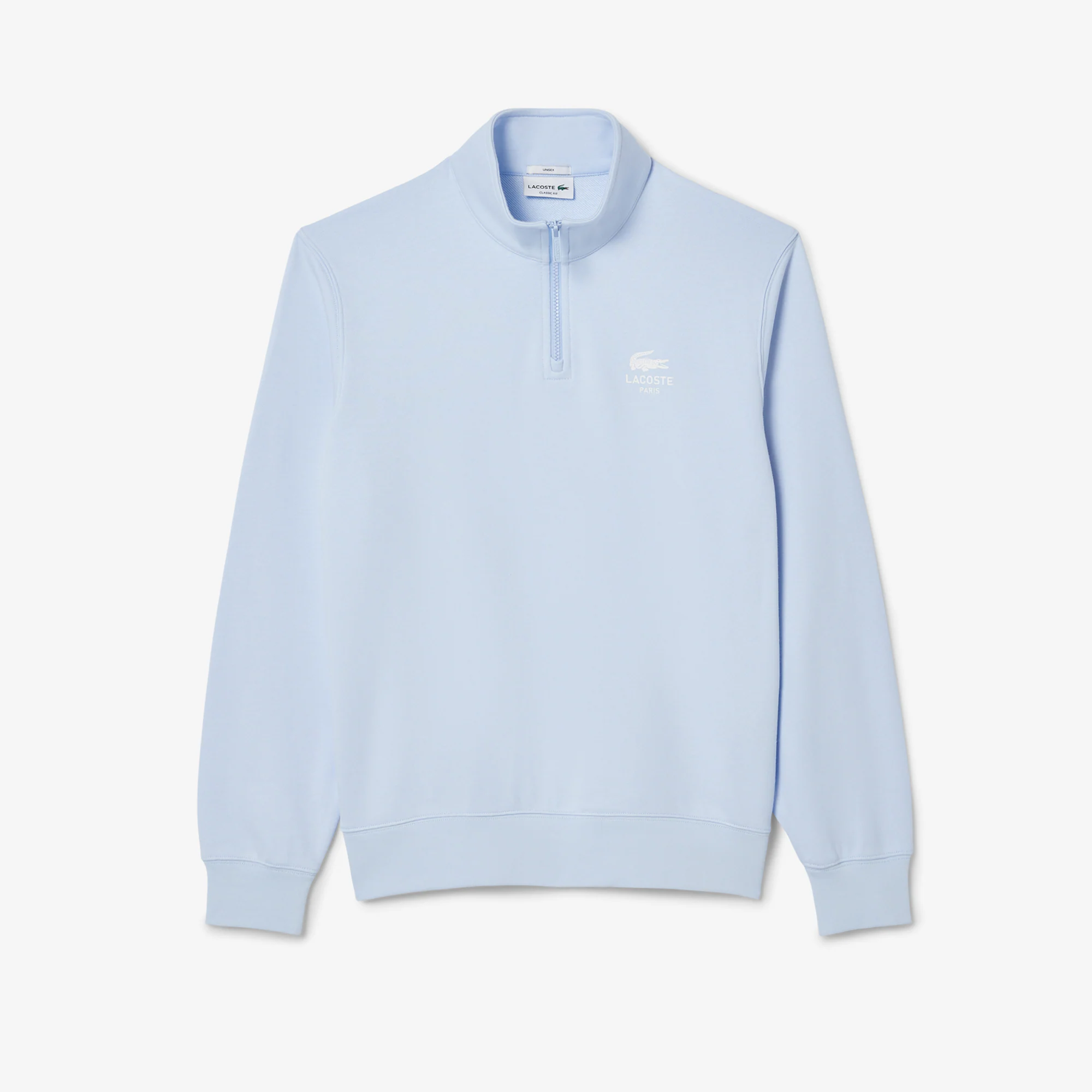 Lacoste SH2735 Unisex Half-Zip Sweatshirt - Light Blue