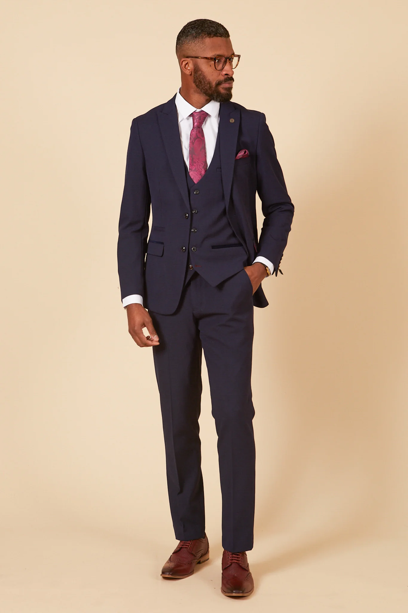 Marc Darcy Bromley Three Piece Suit - Navy