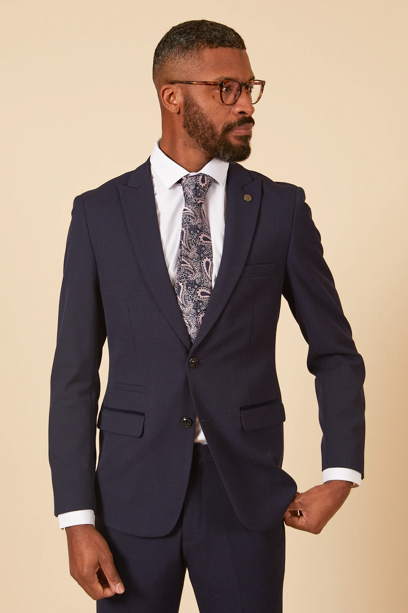 Marc Darcy Bromley Three Piece Suit - Navy - Image 2