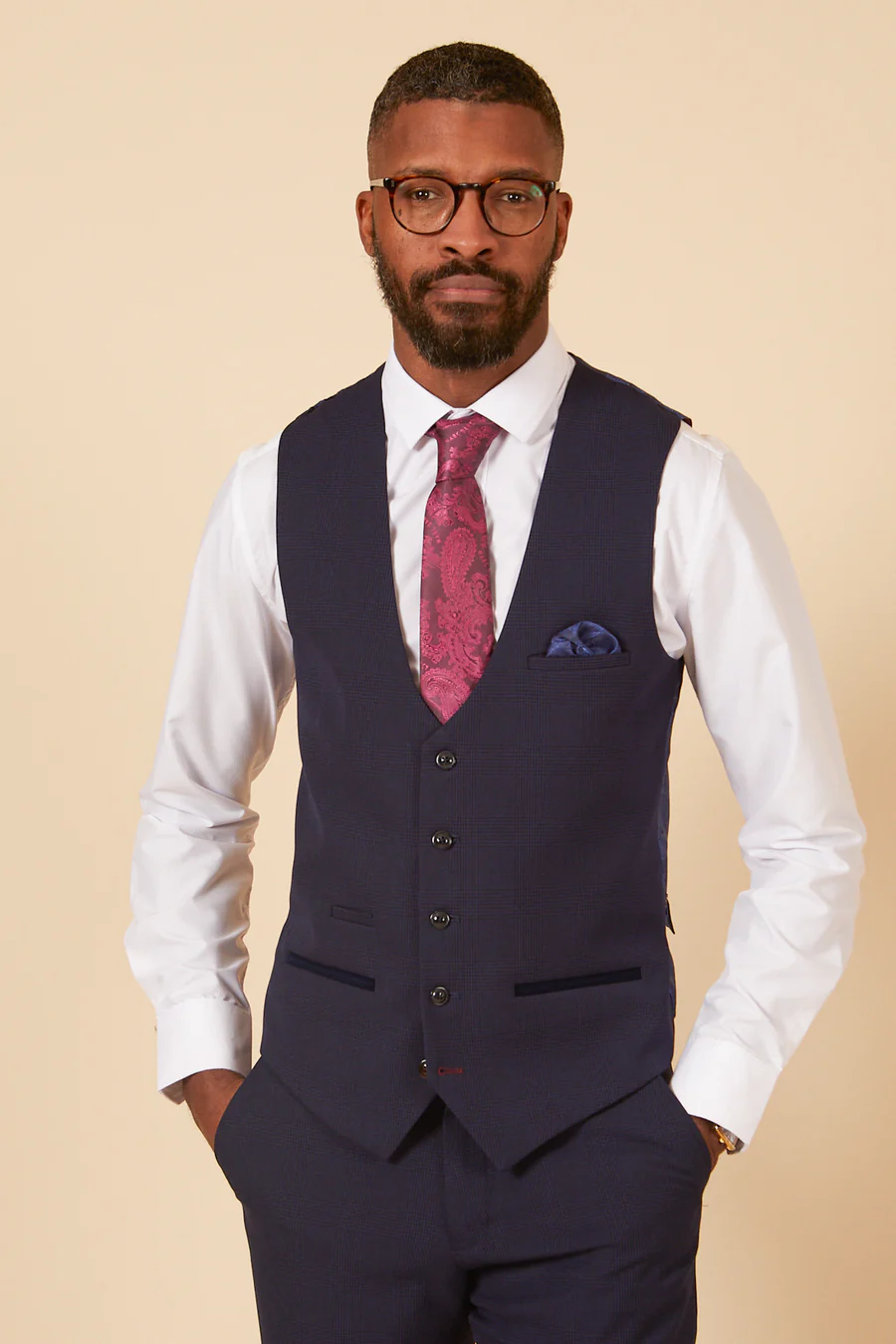 Marc Darcy Bromley Three Piece Suit - Navy - Image 5