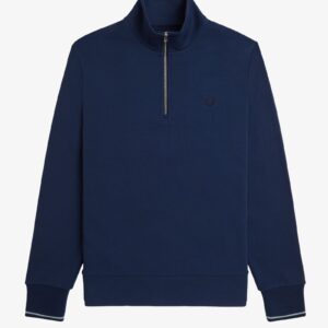 Fred Perry M3574 Half Zip Sweatshirt - Tennis Blue