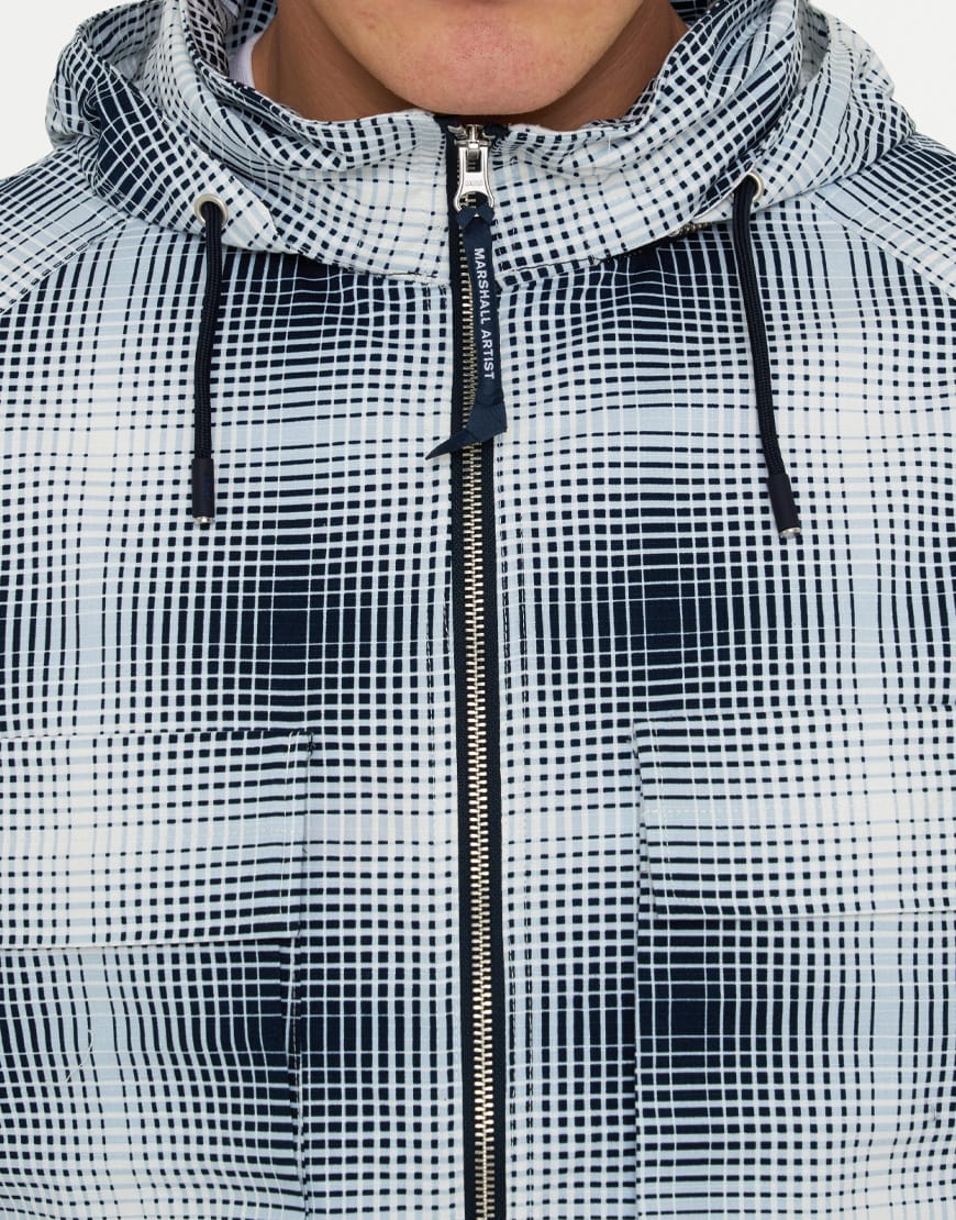 Marshall Artist M10974 Shadow Check M-65 Jacket - Navy - Image 3