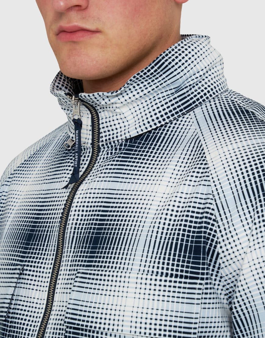 Marshall Artist M10974 Shadow Check M-65 Jacket - Navy - Image 4