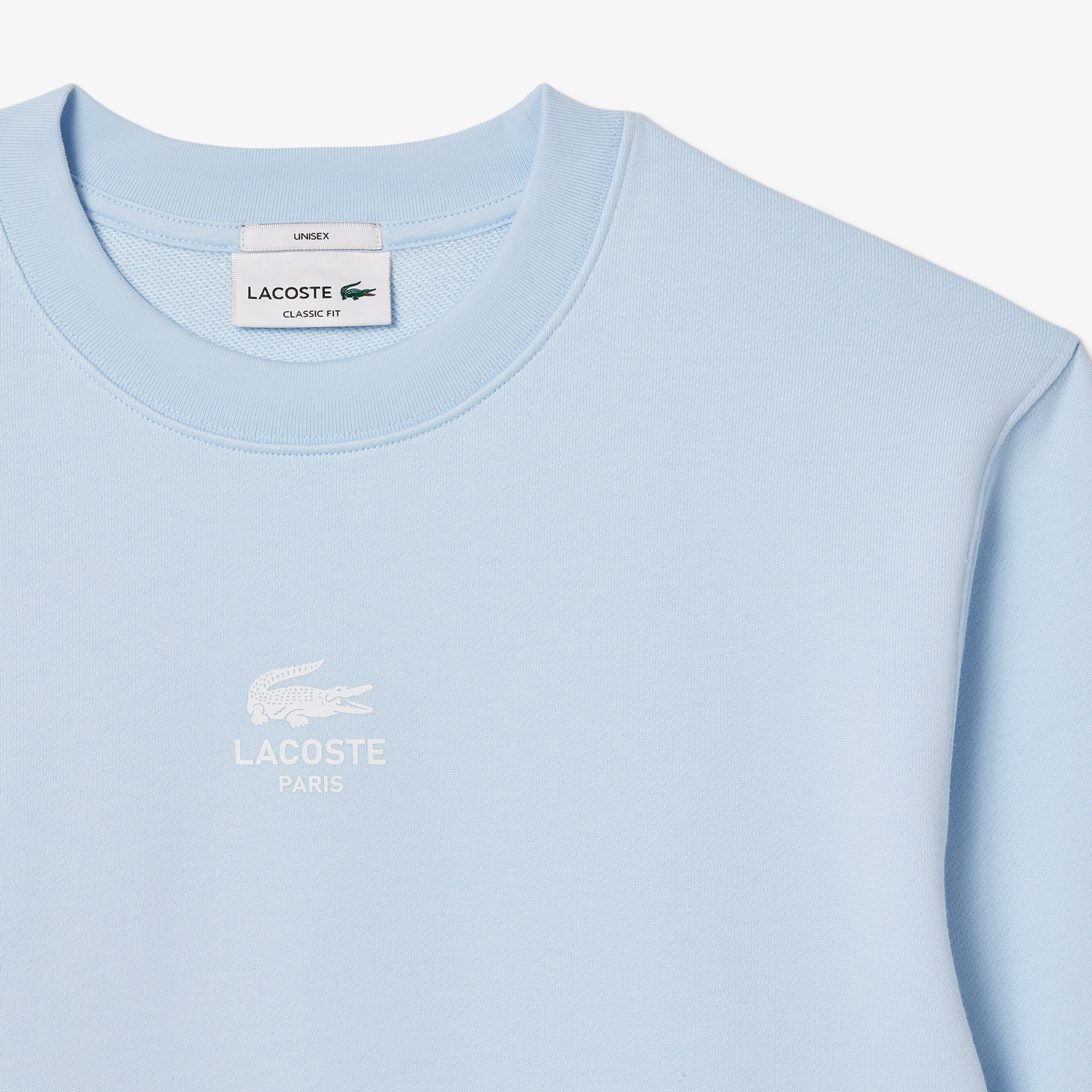 Lacoste SH2736 Unisex Paris Sweatshirt - Light Blue - Image 3