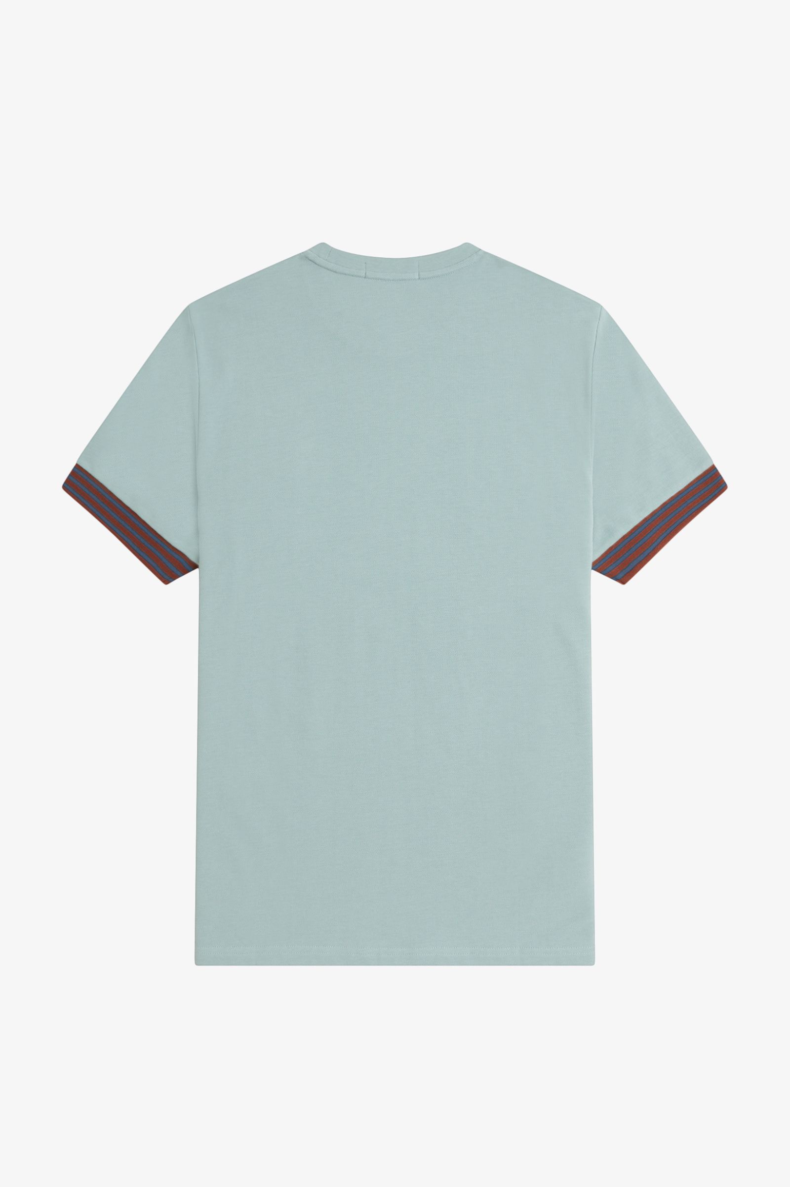 Fred Perry M7707 Striped Cuff Tee - Silver Blue - Image 2