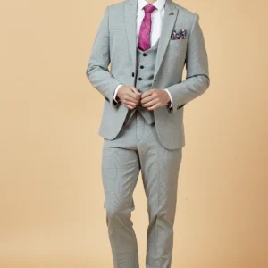 Marc Darcy Bromley 3 Piece Suit - Silver