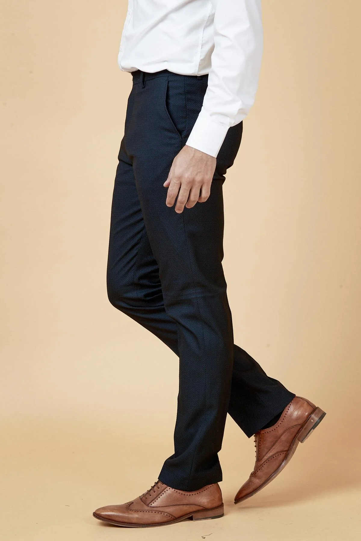 Marc Darcy Max Regular Fit 3 Piece Suit - Navy - Image 8