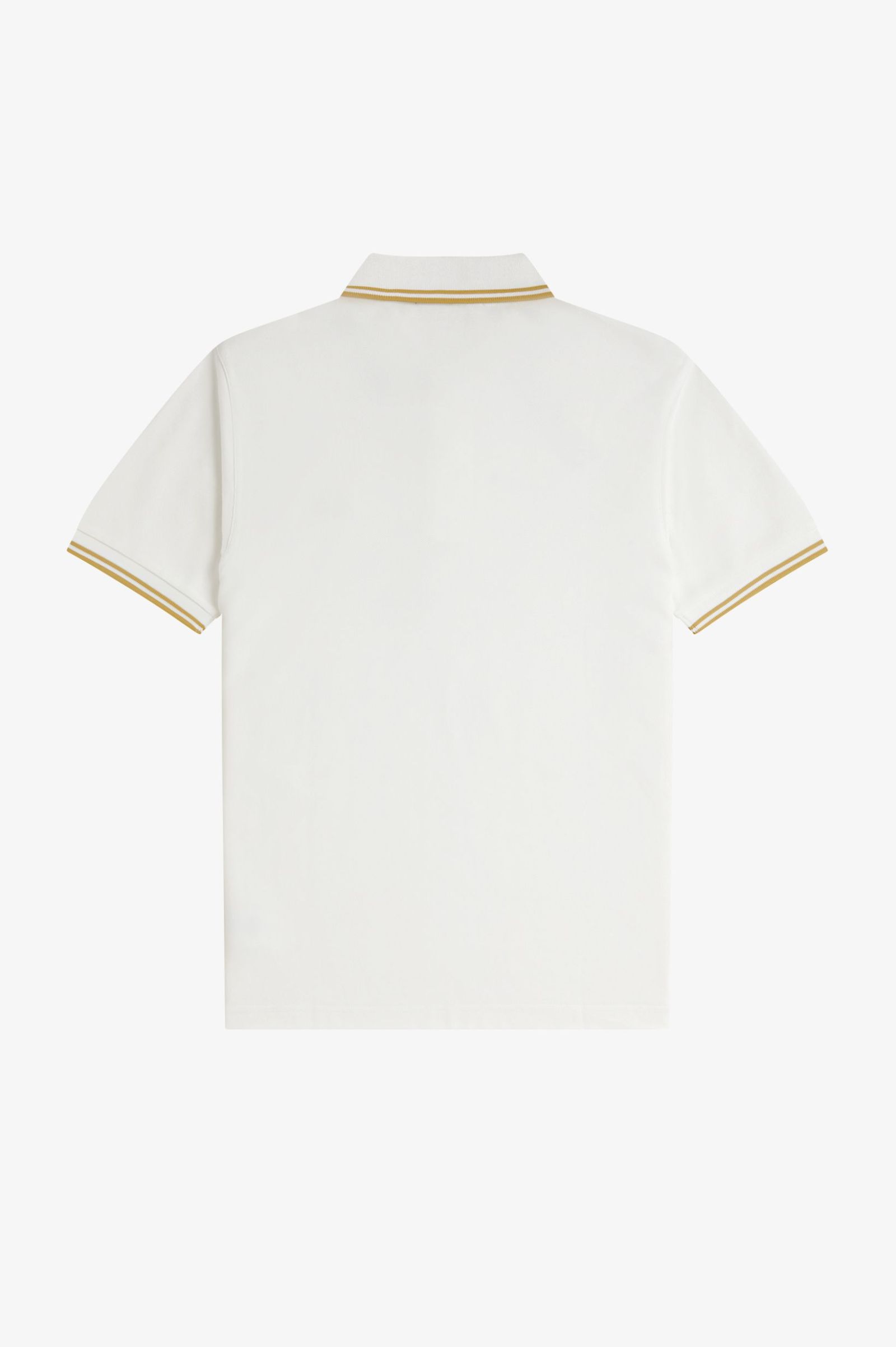 Fred Perry M3600 Twin Tipped Polo - Snow White/Honeycomb - Image 2