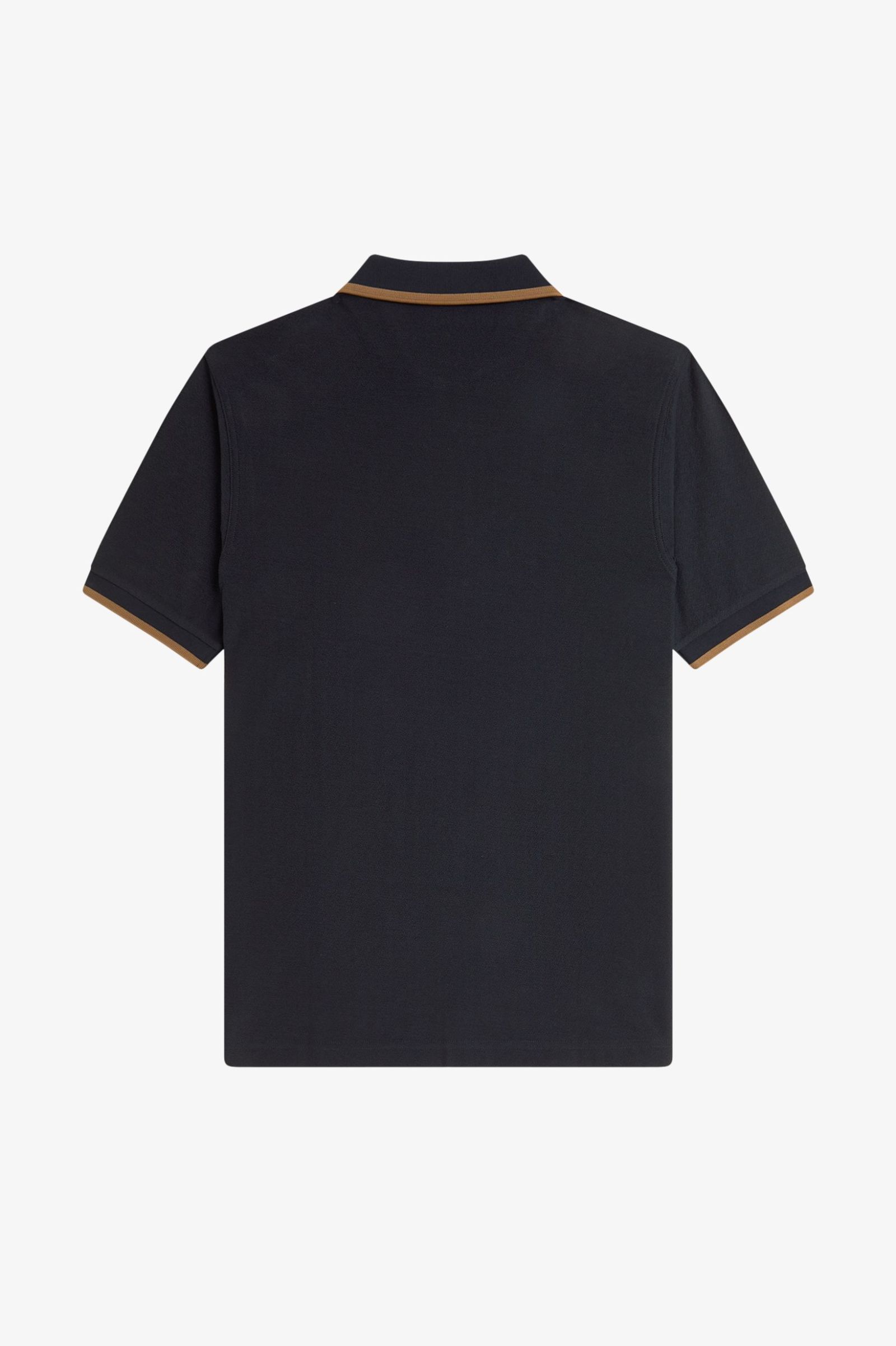 Fred Perry M1672 Crepe Pique Zip Polo - Black - Image 2