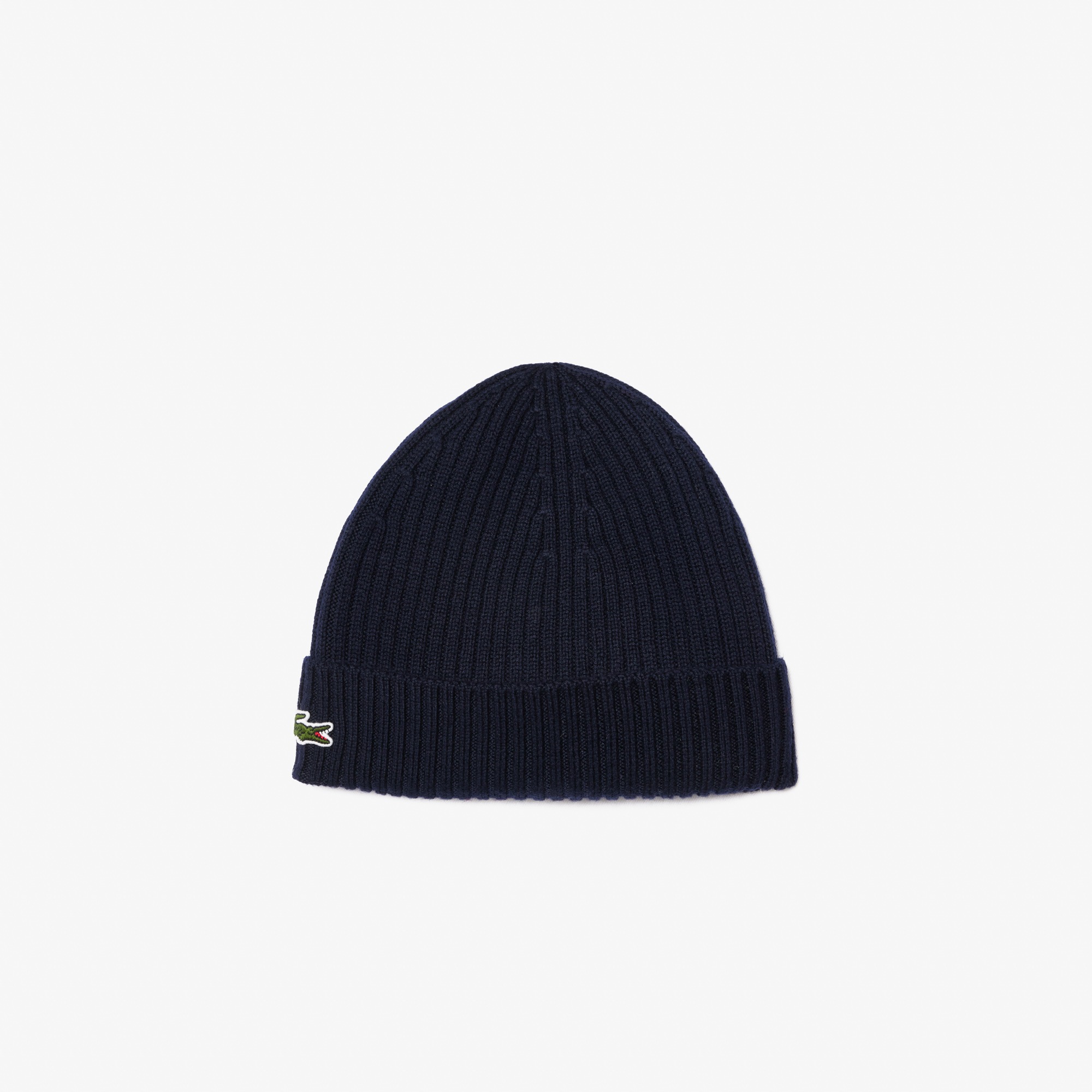 Lacoste RB0001 Ribbed Beanie - Navy