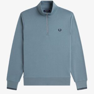Fred Perry M3574 Half Zip Sweatshirt - Stockport Blue/Navy