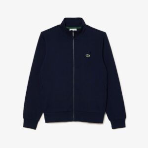 Lacoste SH9622 Full Zip Fleece Sweatshirt - Navy