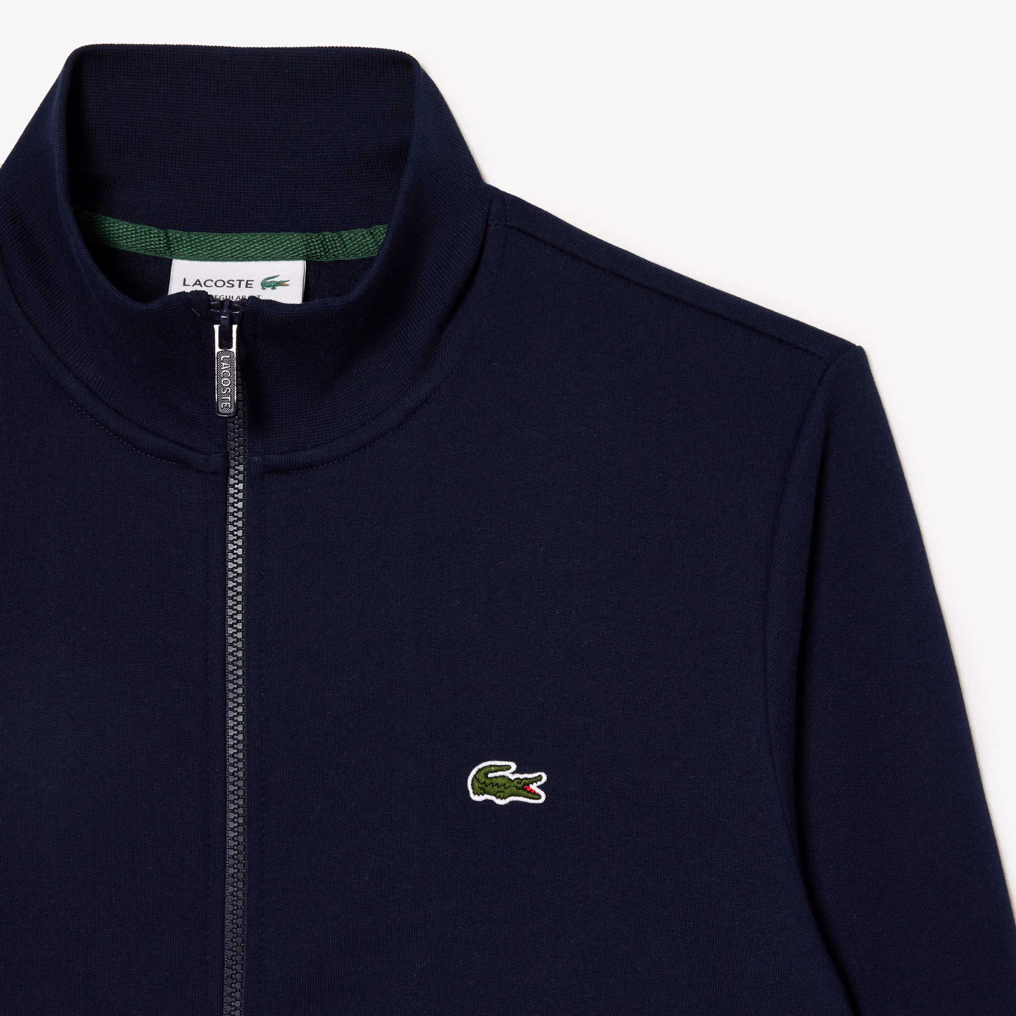 Lacoste SH9622 Full Zip Fleece Sweatshirt - Navy - Image 3