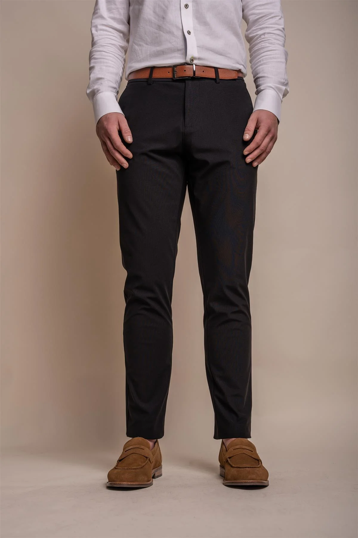 Cavani Tailored Fit Trousers - Black