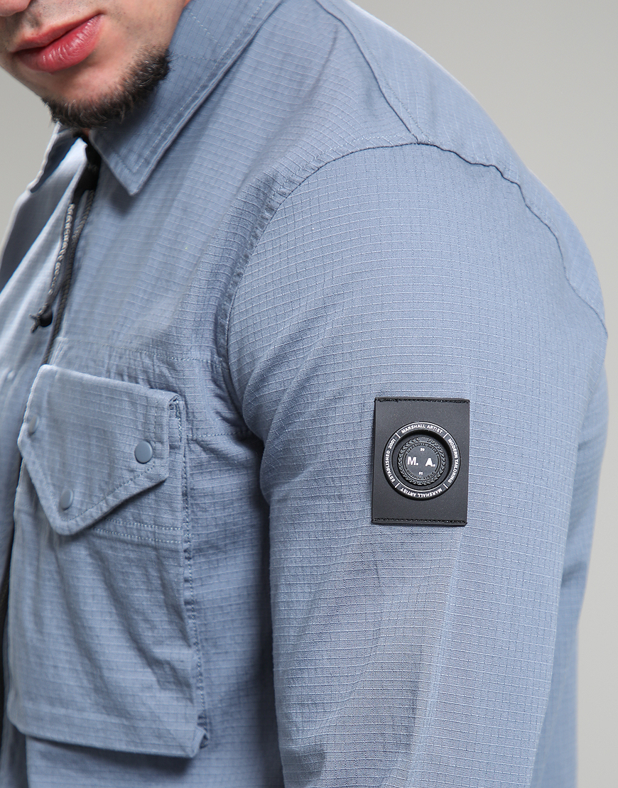 Marshall Artist M11098 Vena Overshirt - Airforce Blue - Image 3