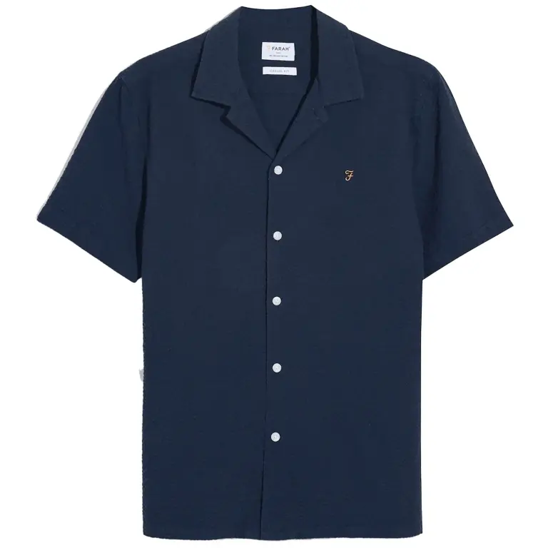 Farah Rutherford Short Sleeve Shirt - Navy