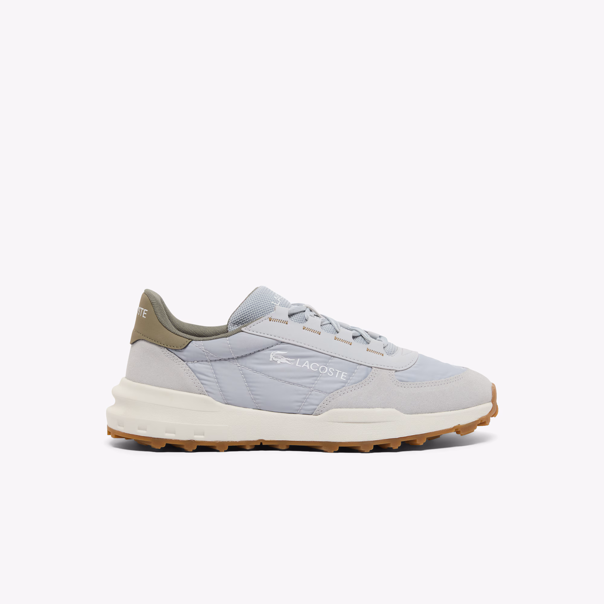Lacoste Elite Active Evo Trainers - Light Grey/Khaki